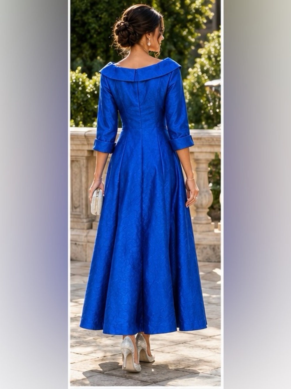Elegant Royal blue Dorinda Clark Cole Rose Collection Blue Dress Size 12